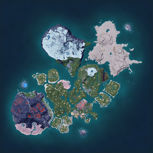 Night map of Quivern Habitat
