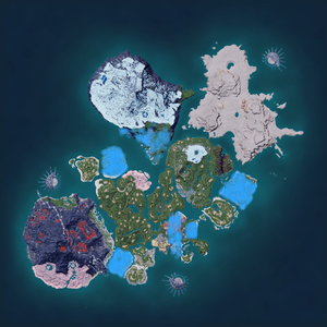 Night map of Caprity Habitat