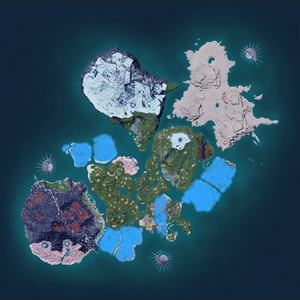 Night map of Rushoar Habitat