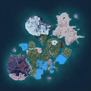 Night map of Melpaca Habitat