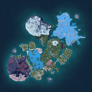 Night map of Cawgnito Habitat