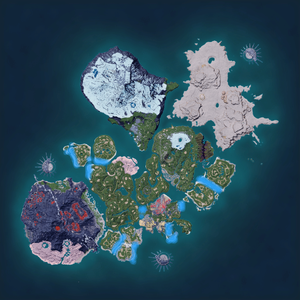 Night map of Celaray Habitat