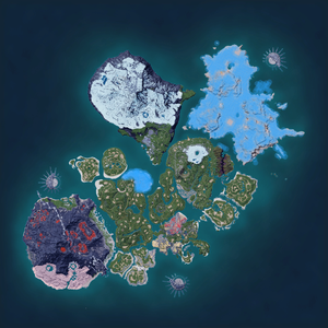 Night map of Lovander Habitat